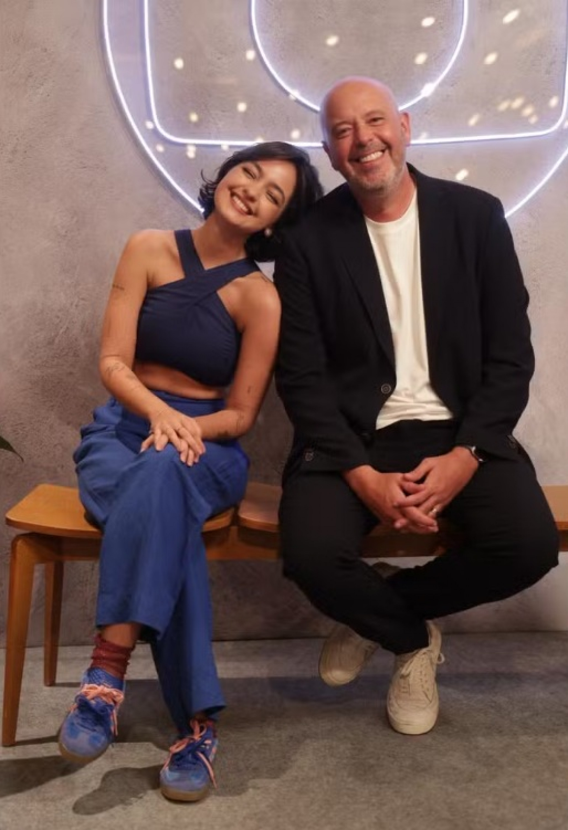 Alex Escobar e filha Mariana  - Beatriz Damy/TV Globo