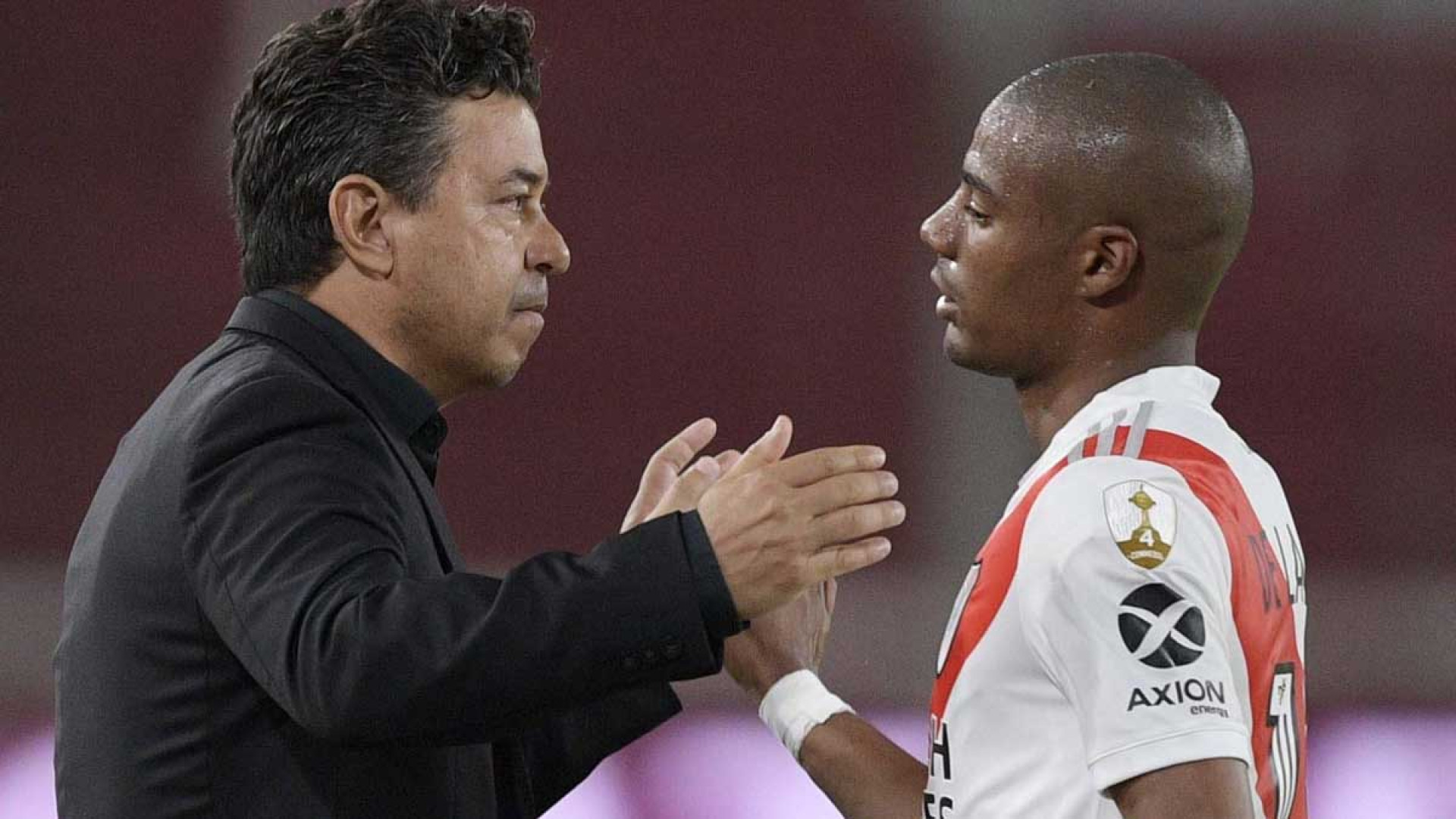 De La Cruz e Marcelo Gallardo juntos no River Plate da Argentina - Internet
