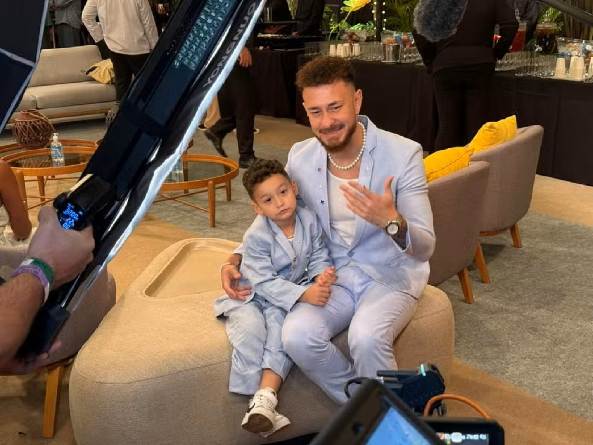 Fred Bruno e seu filho Cris  - Chico Couto/Gshow