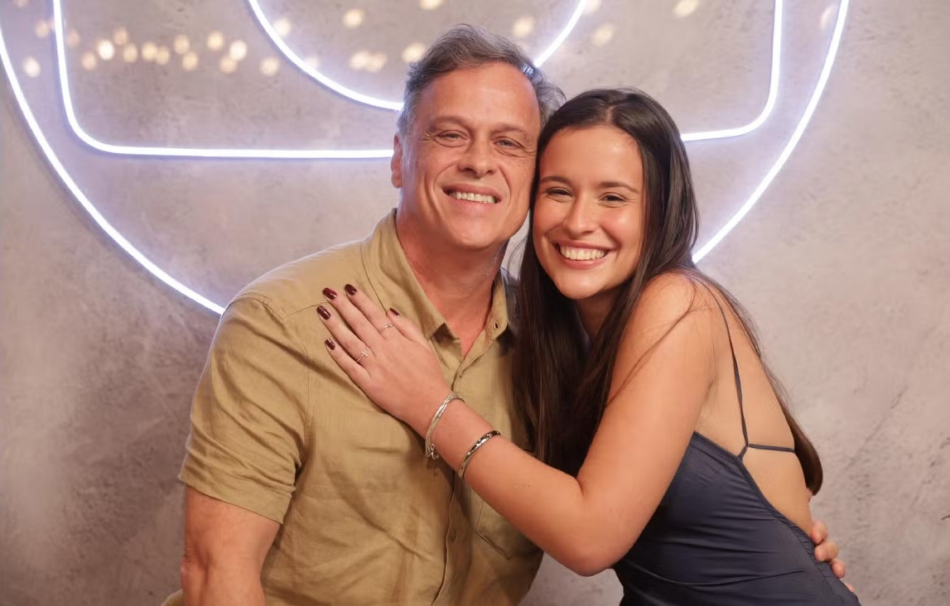 Guilherme Fontes e filha Carolina - Beatriz Damy/TV Globo