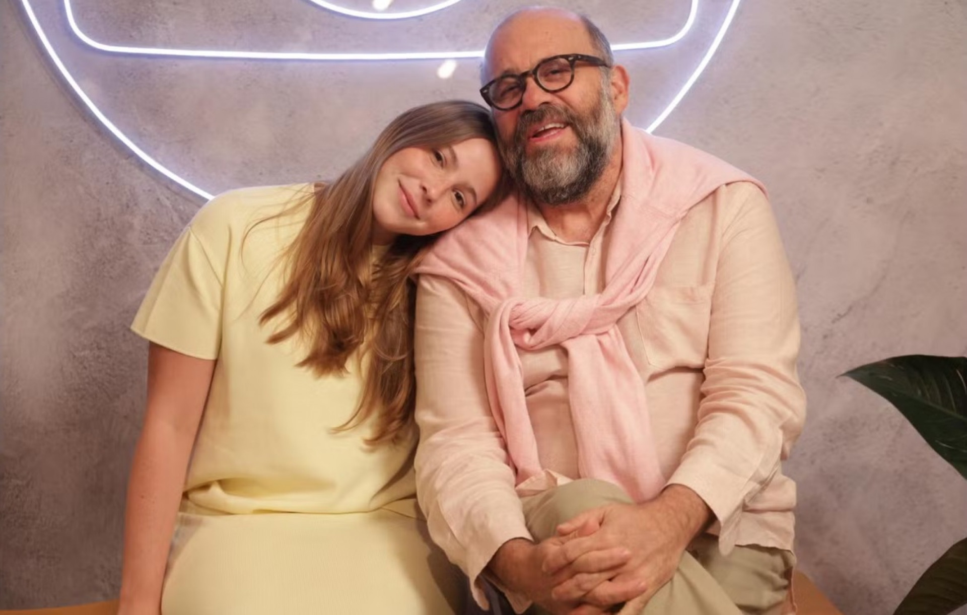 Otavio Muller e filha Clara - Beatriz Damy/TV Globo