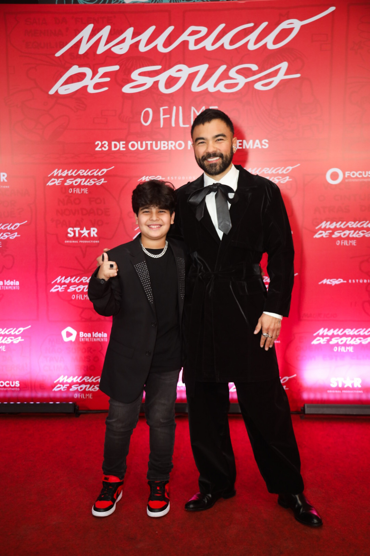 Mauro Sousa e Diego Laumar (que interpreta Mauricio de Sousa quando criança) - Patrícia Devoraes/Brazil News