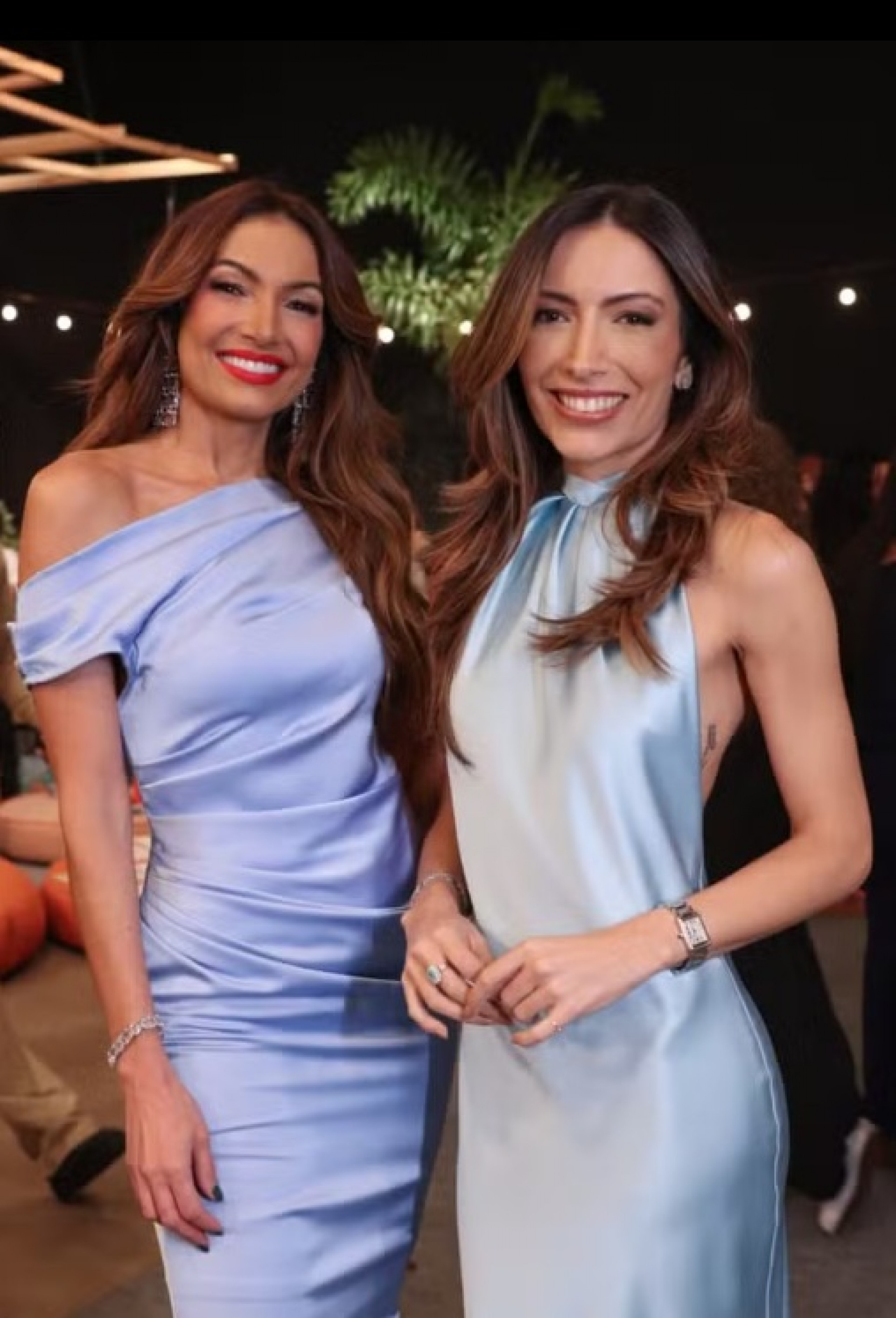 Patrícia Poeta e sua irmã Paloma Poeta - Angélica Goudinho/TV Globo