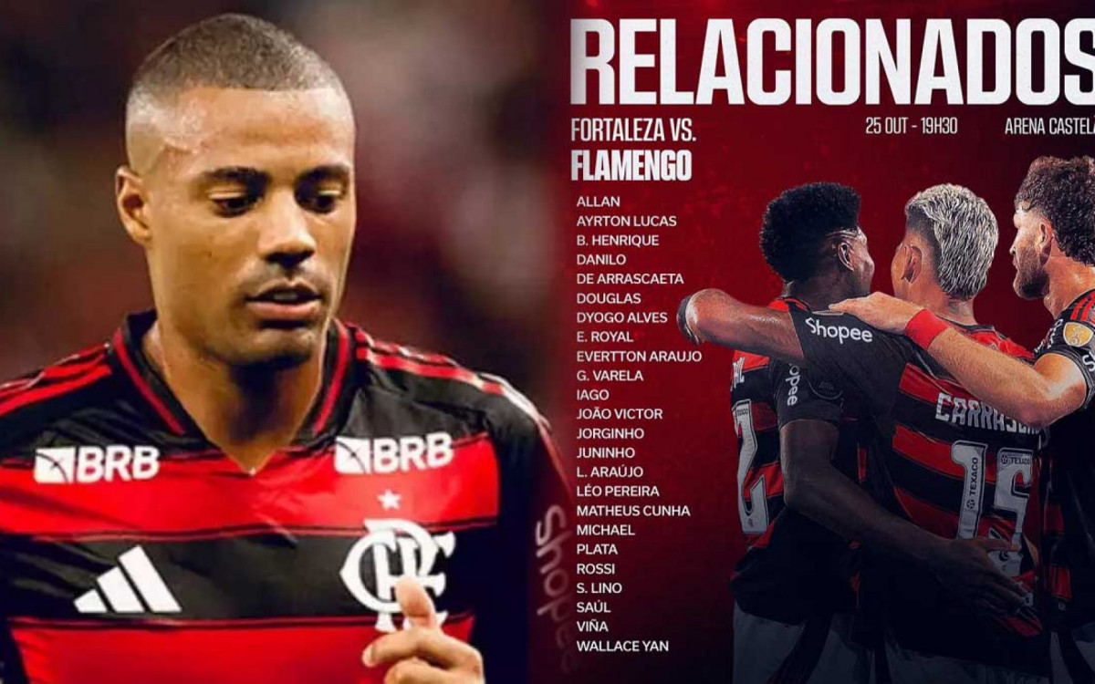 Nicolas De La Cruz está fora de mais um jogo do Flamengo em 2025