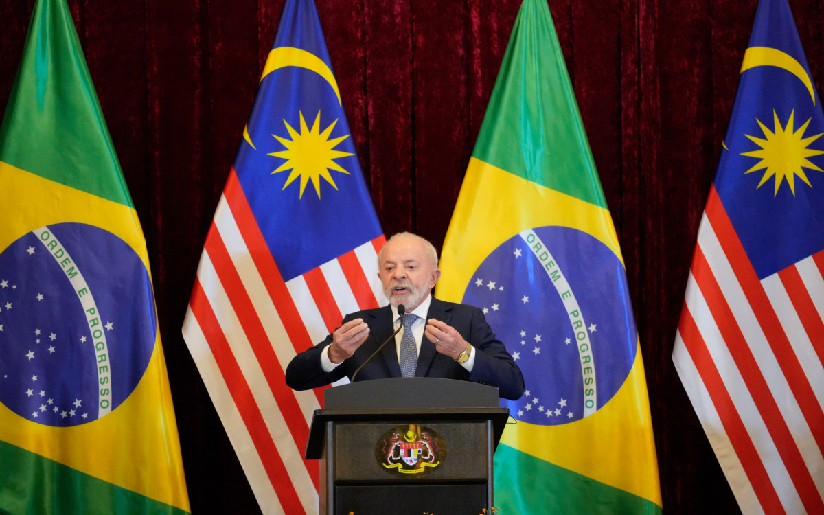 Presidente Lula durante coletiva de imprensa - AFP