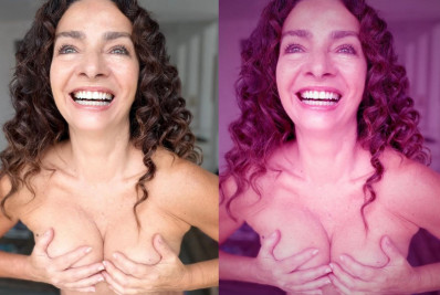 'Se toca': Claudia Ohana faz topless para conscientização sobre câncer de mama