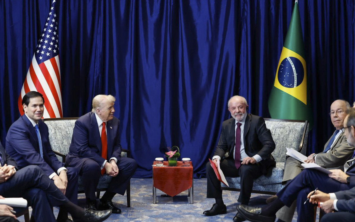 Presidente Lula durante encontro com o presidente dos Estados Unidos, Donald Trump - Divulgação/ Ricardo Stuckert / PR