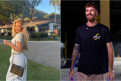 Voltaram? Karoline Lima e Léo Pereira almoçam juntos