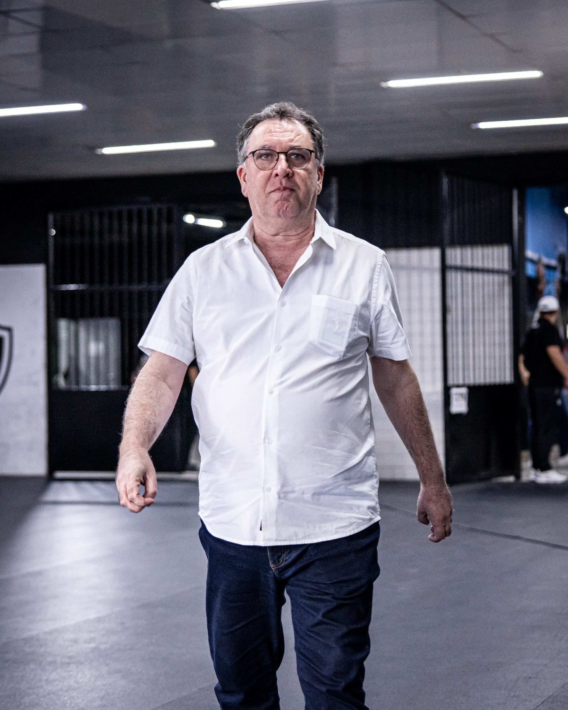 O presidente Marcelo Teixeira no Estádio Nilton Santos