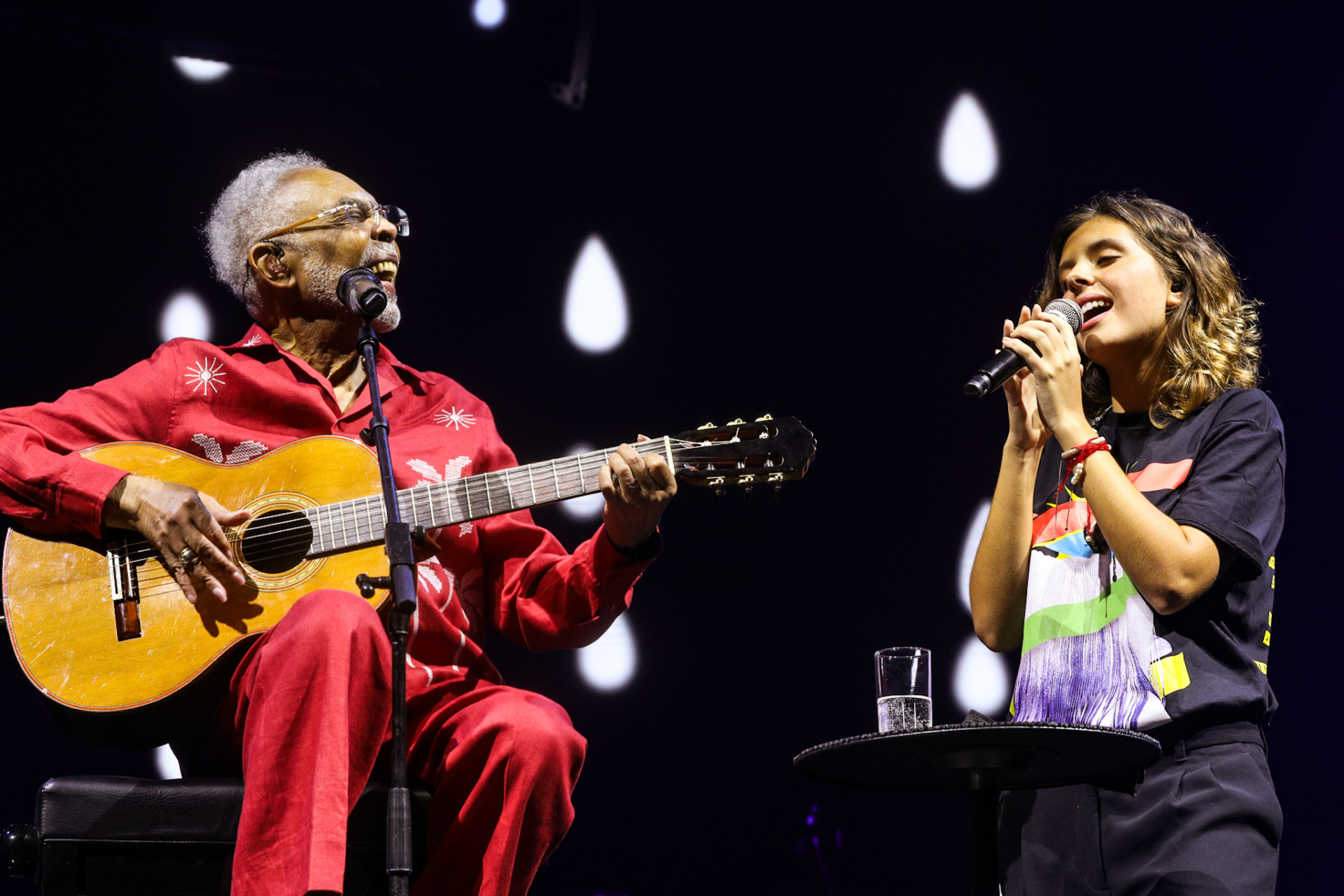 Gilberto Gil e a neta Flor Gil no show do Rio - Victor Chapetta / Brazil News