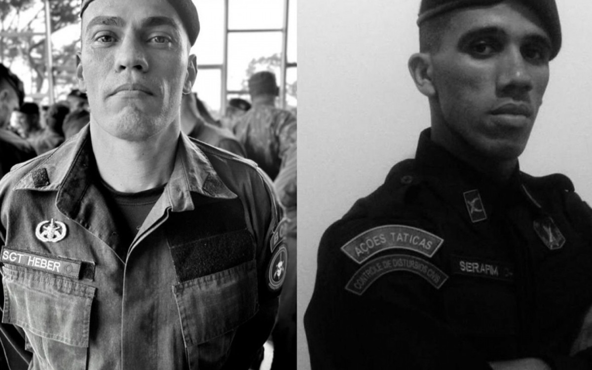 Os sargentos do Bope Heber Fonseca (E) e Cleiton Serafim foram mortos na megaopera&ccedil;&atilde;o na Z. Norte