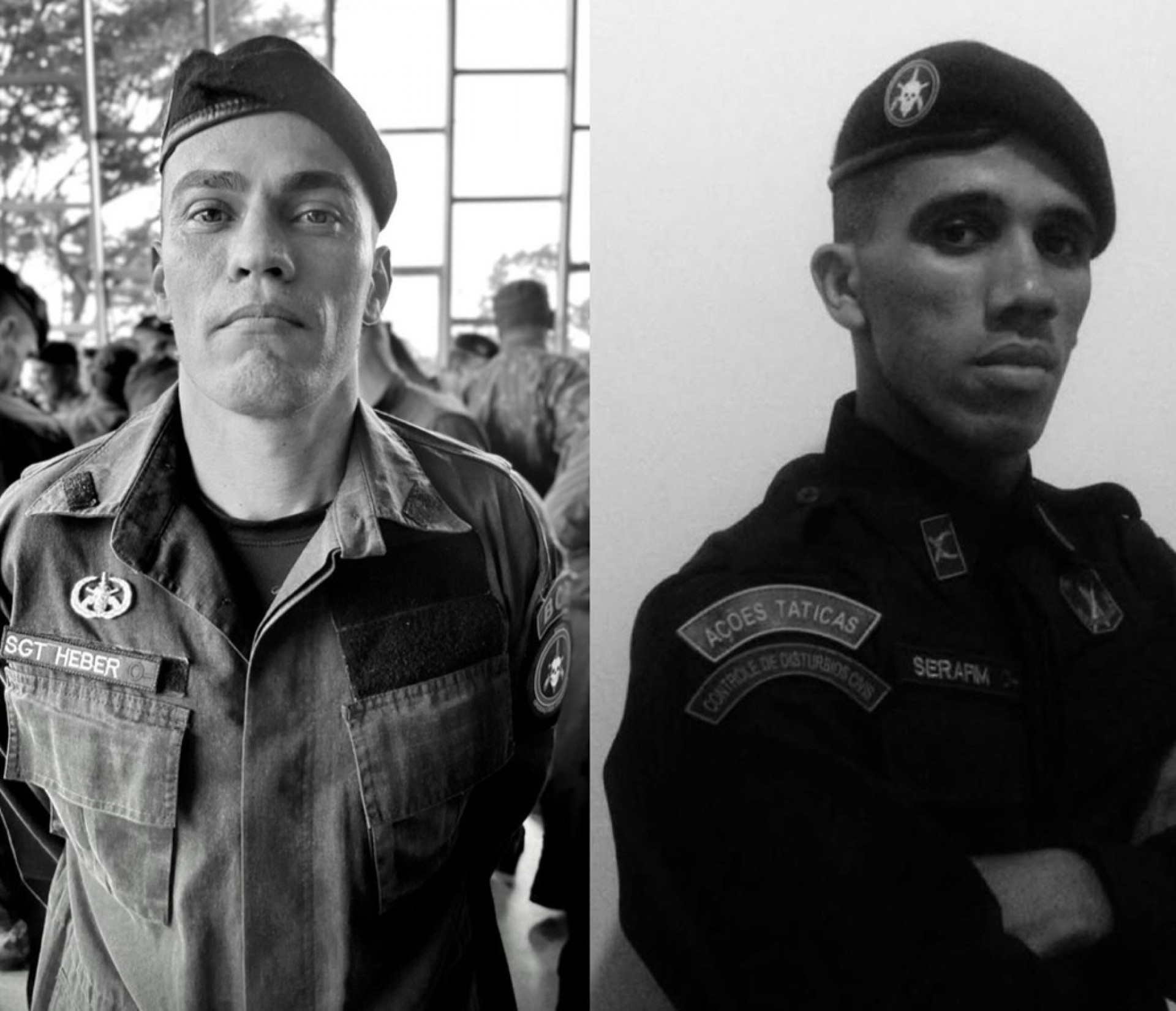 Os sargentos do Bope Heber Fonseca (E) e Cleiton Serafim foram mortos na megaopera&ccedil;&atilde;o na Z. Norte - Reprodu&ccedil;&atilde;o/X