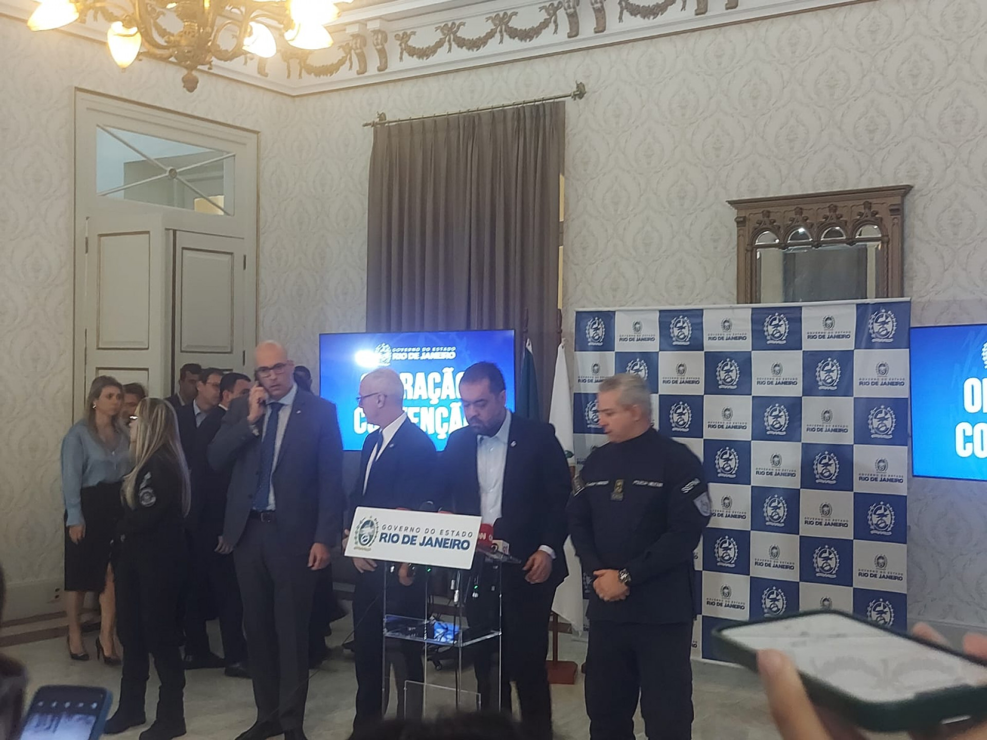 Coletiva foi realizada no salão nobre do Palácio Guanabara - Rachel Siston / Agência O Dia