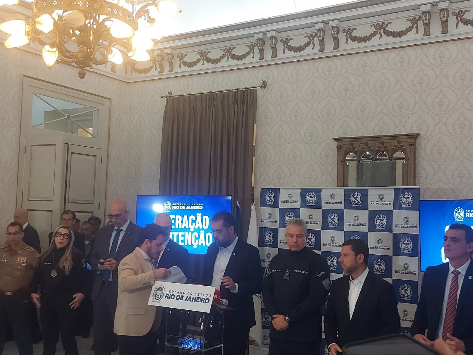 Coletiva foi realizada no salão nobre do Palácio Guanabara - Rachel Siston / Agência O Dia