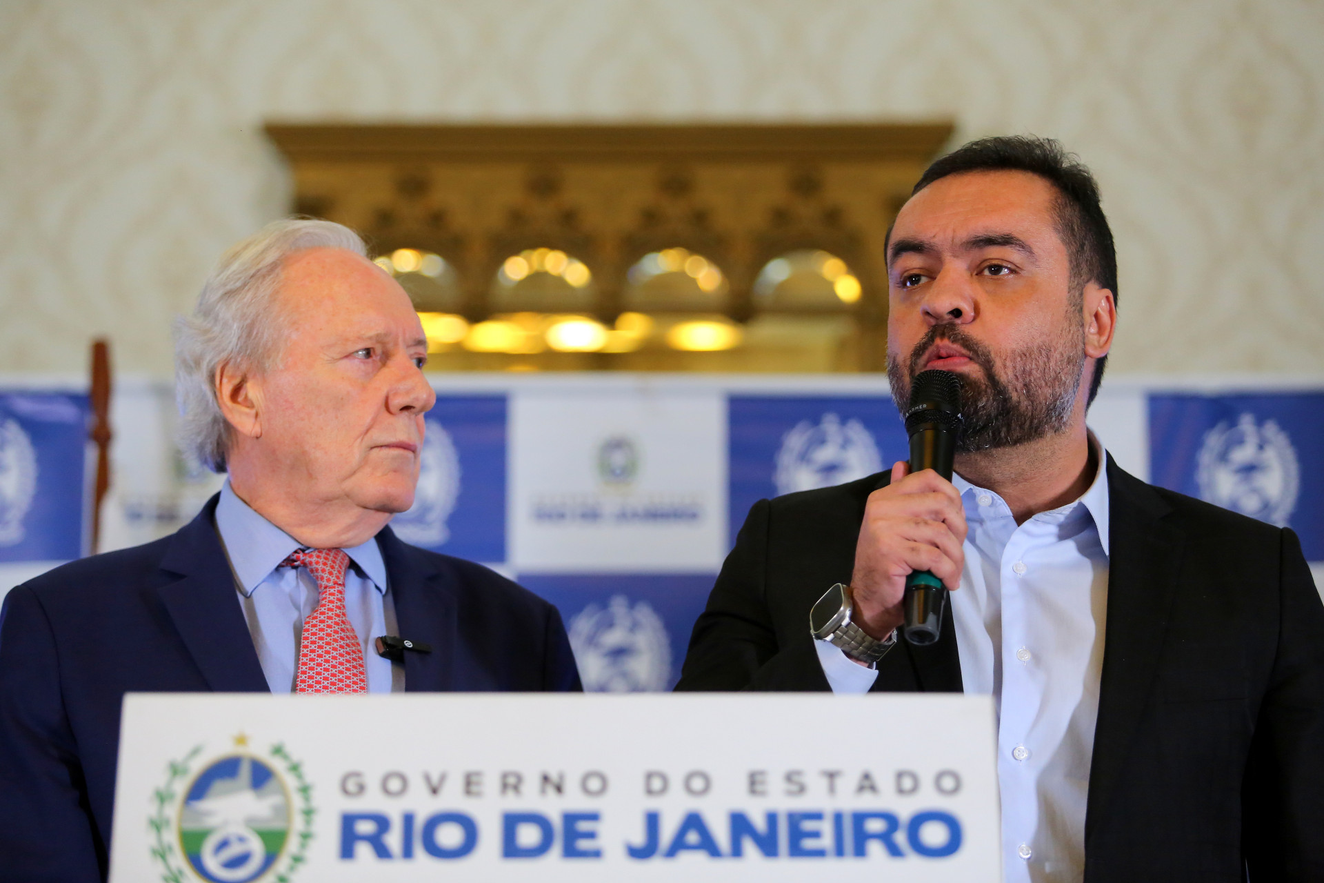 Ricardo Lewandowski e o governador Cláudio Castro se reuniram para traçar medidas emergenciais sobre o crime organizado - Divulgação/Governo do Rio
