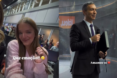 Rafa Justus mostra bastidores da despedida de César Tralli no 'JH'