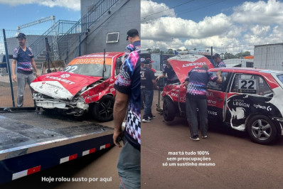 Caio Castro sofre acidente durante treino de automobilismo no Paraná