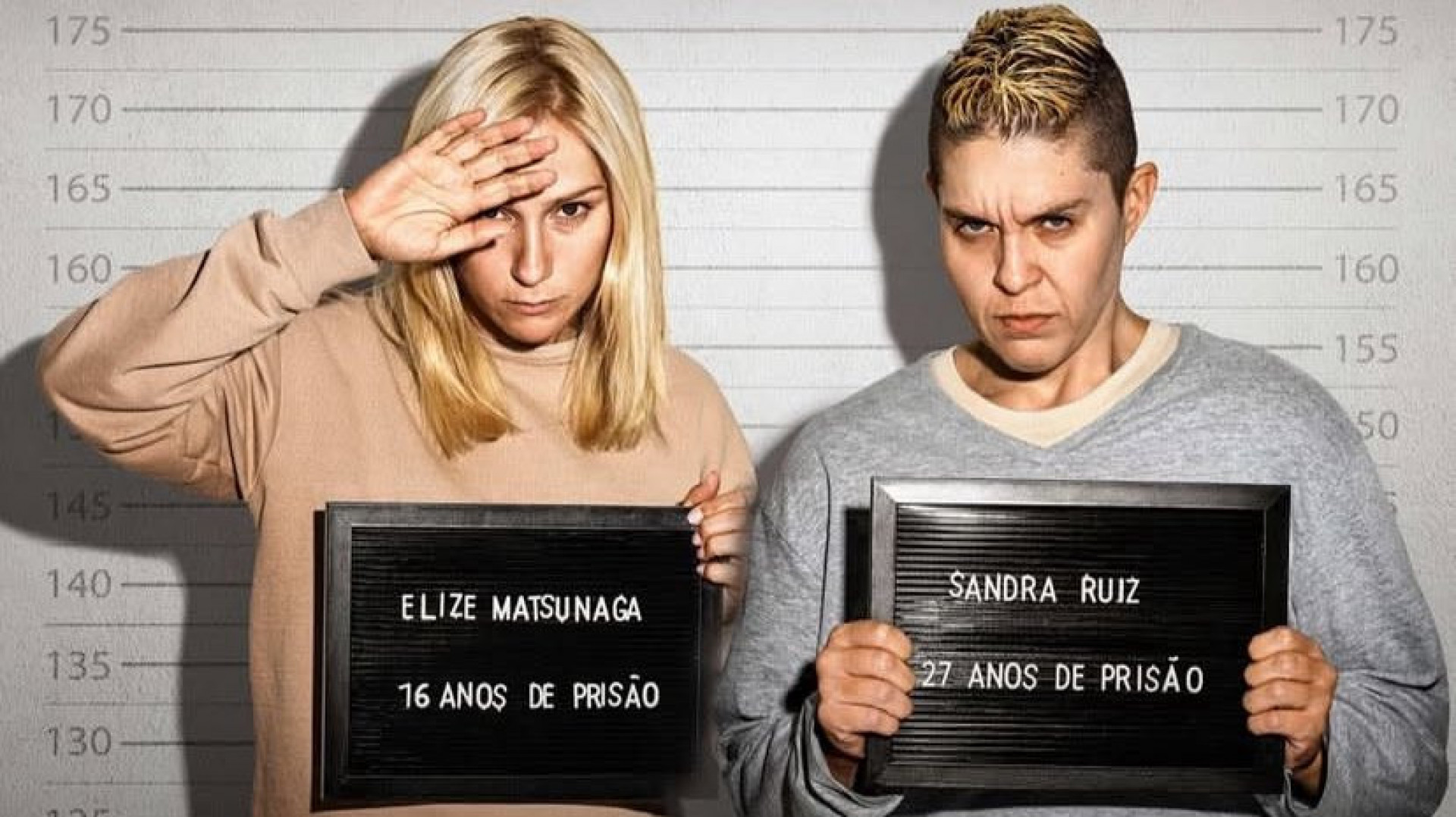 Elize Matsunaga (Carol Garcia) e Sandrão (Letícia Rodrigues) na série 'Tremembé', do Prime Video - Reprodução / X