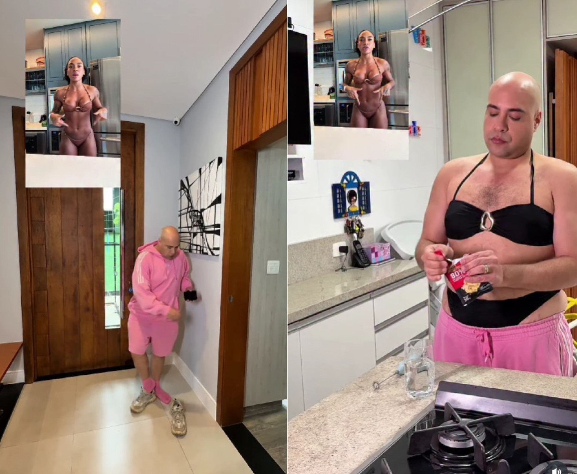 Em vídeo, Tiago Abravanel de biquíni - Reprodução / Instagram