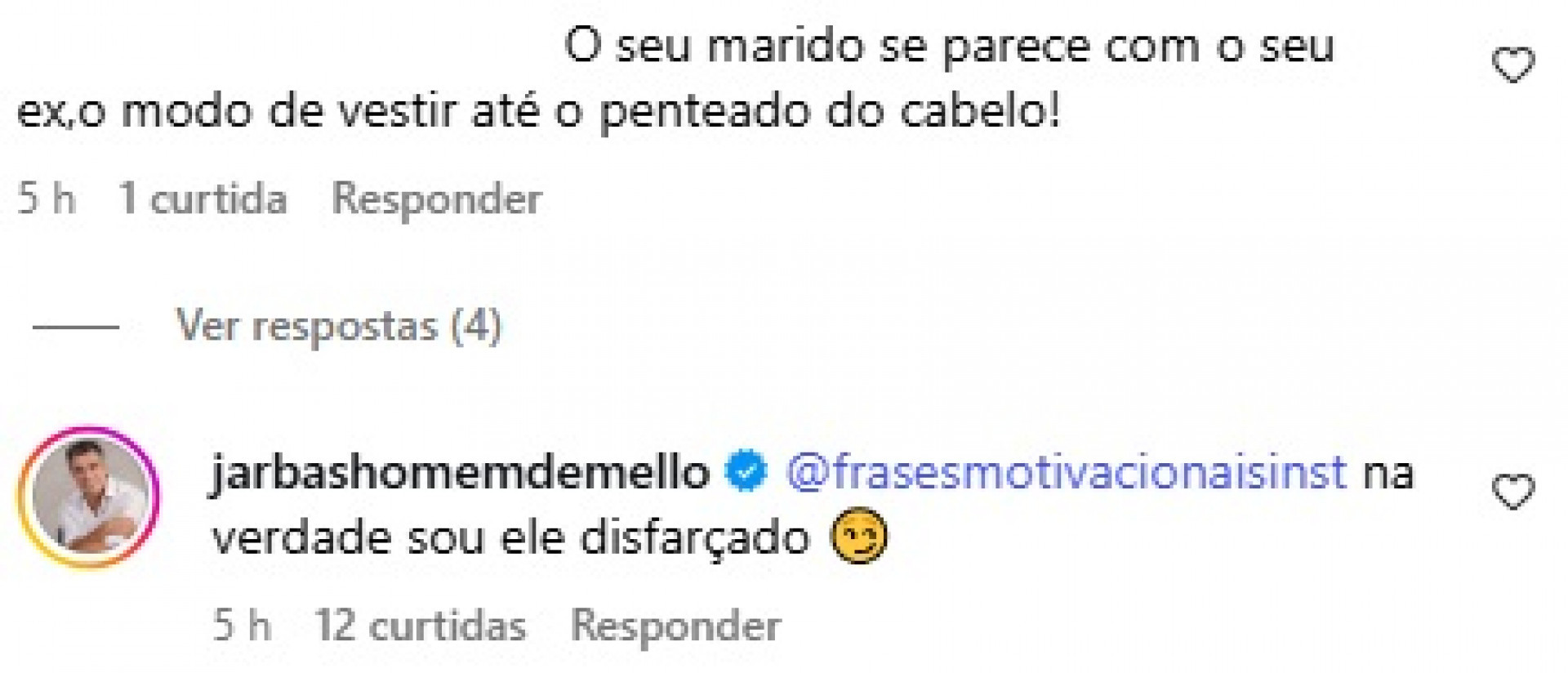 Internauta comparou Jarbas Homem de Mello com Edson Celulari - Reprodução/Instagram