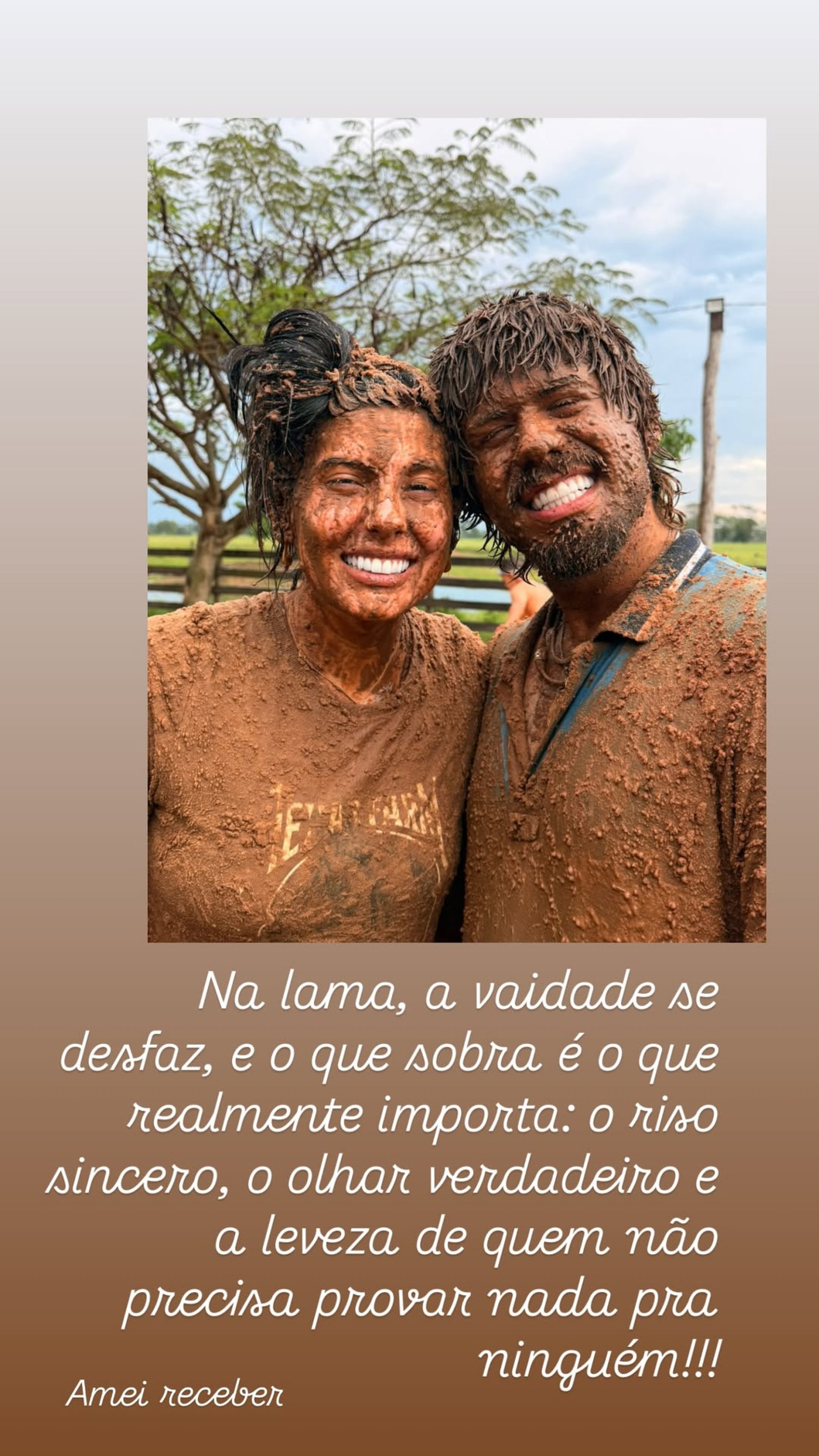 Poliana Rocha compartilhou registro de Ana Castela e Zé Felipe na lama - Reprodução/Instagram