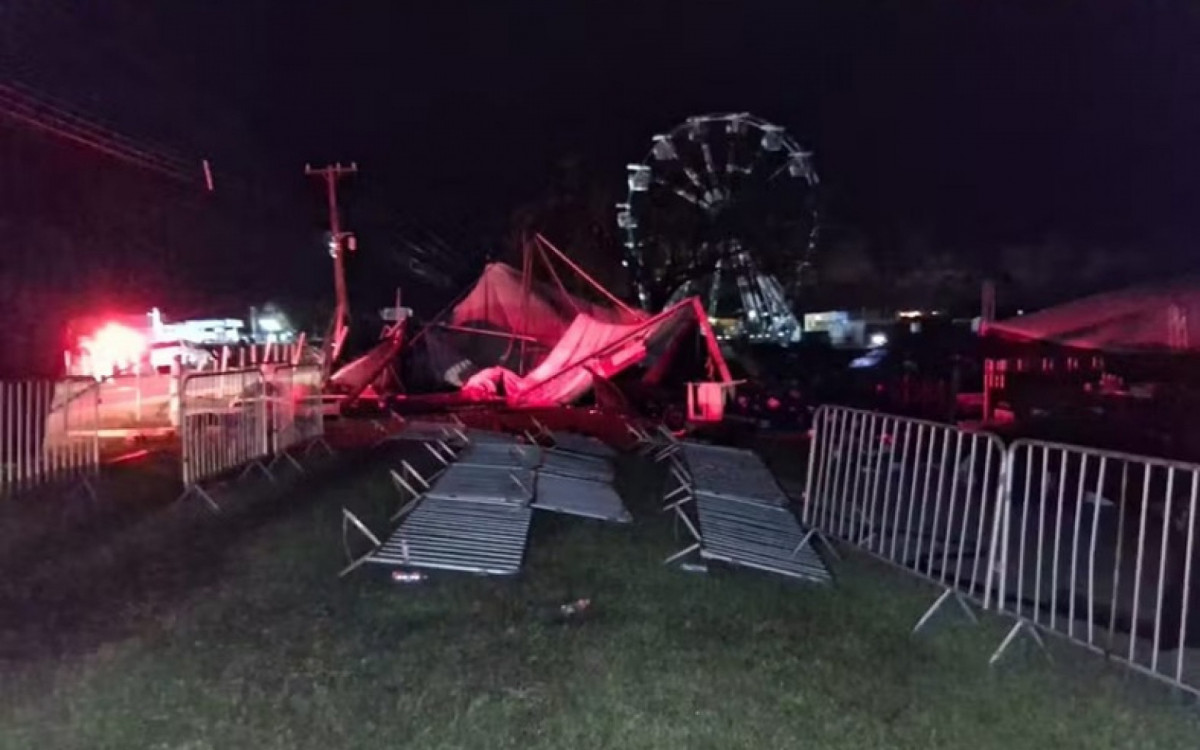 TRAGÉDIA EM FESTA! Homem morre e dezenas ficam feridos após vendaval devastar evento universitário em SP