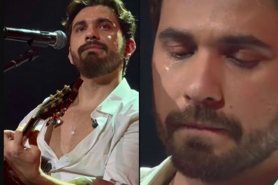 Gustavo Mioto chora ao cantar música sobre desilusão amorosa
