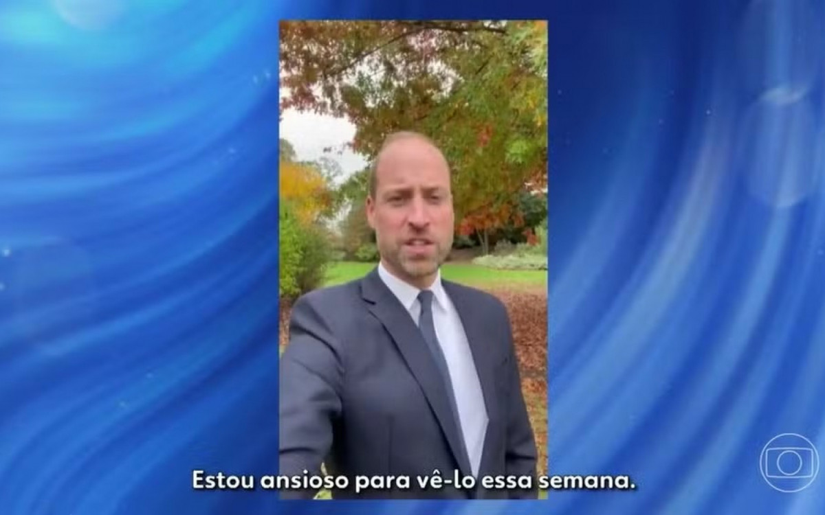 Reprodução/Globo - Príncipe William manda recado para Luciano Huck