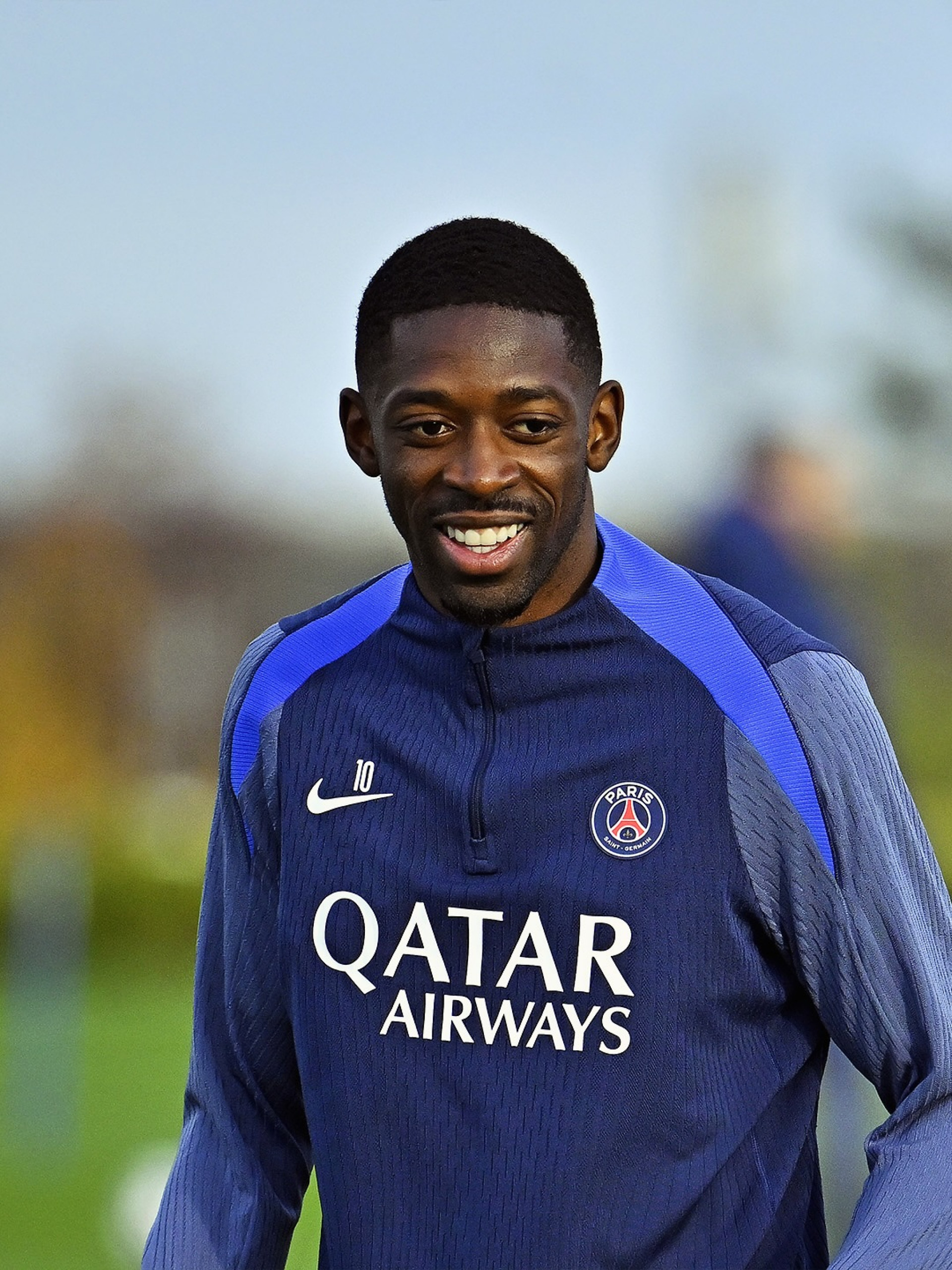 Dembélé em treino do PSG