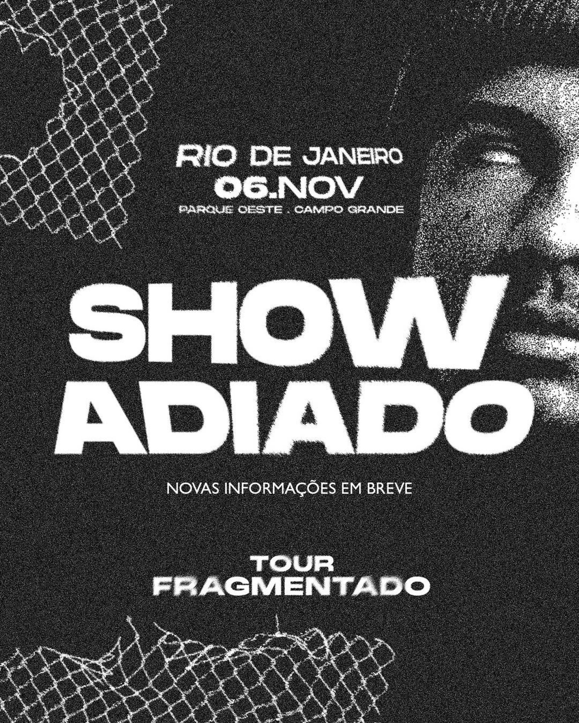 Xamã adia show gratuito no Parque Oeste: 'Por respeito aos últimos acontecimentos no Rio' - Reprodução / Instagram