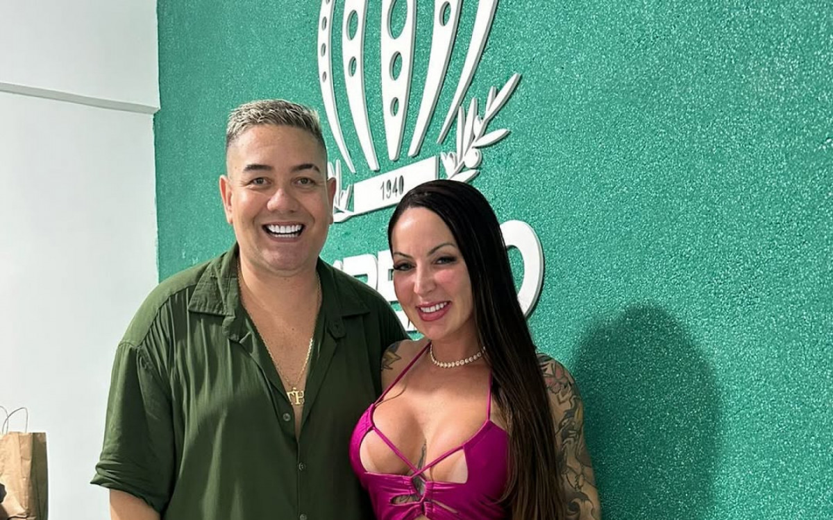 Elisa Sanches e o presidente da Império da Tijuca