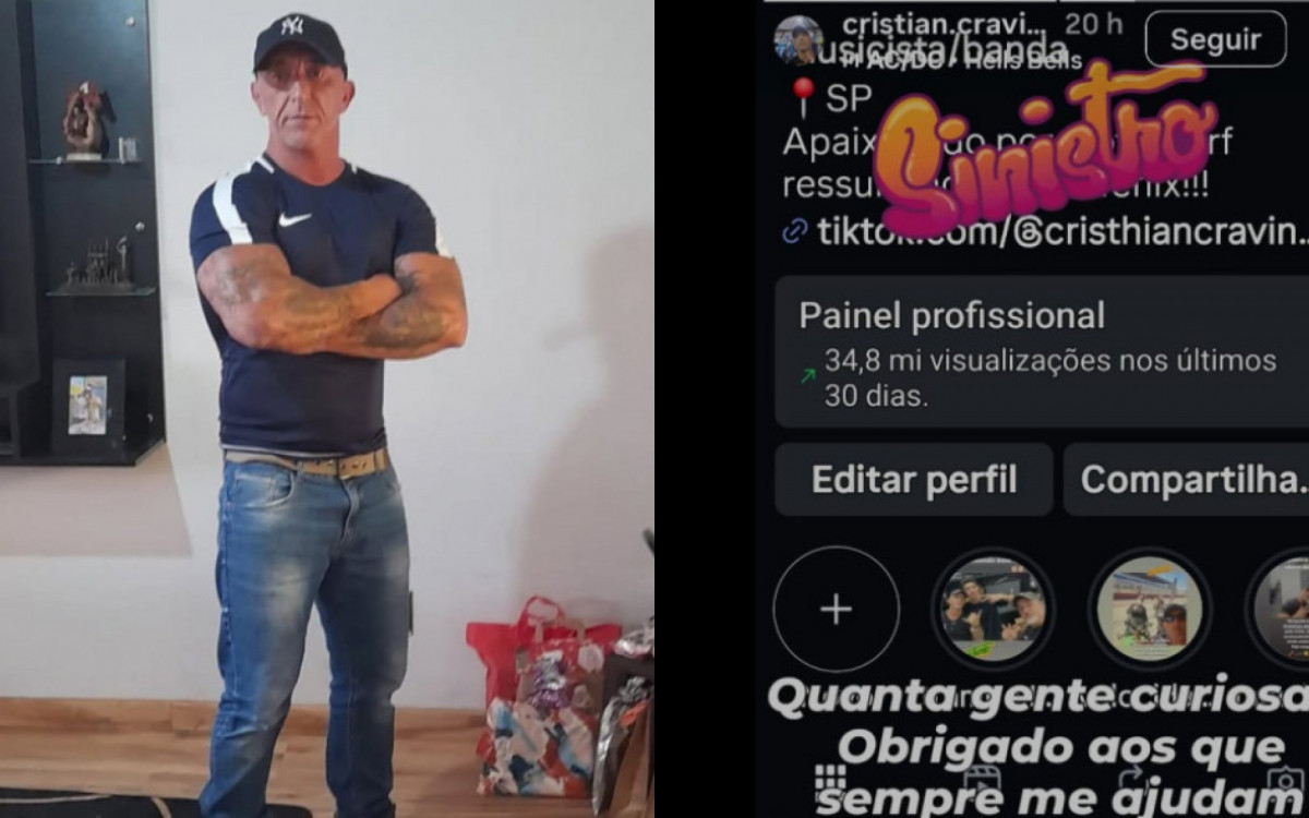 Cristian Cravinhos teve mais de 34 milhões de visualizações em nstagram - Reprodução/Instagram