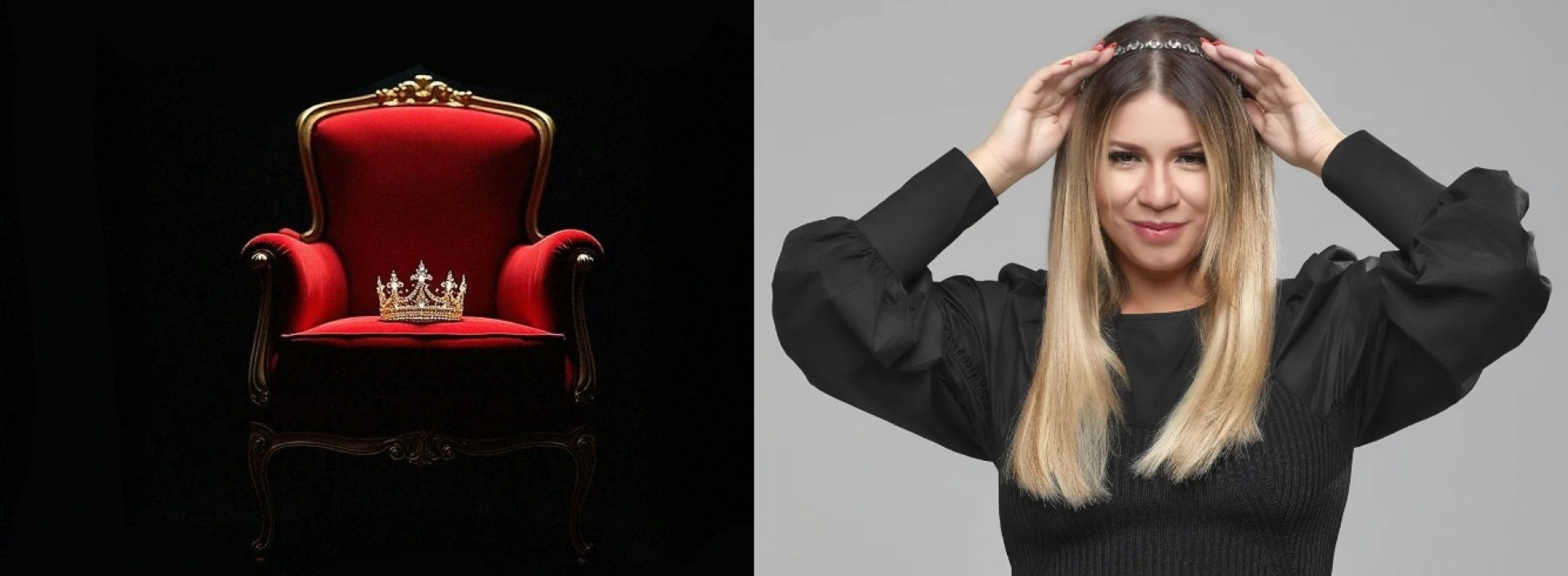 O trono, a coroa e Marília Mendonça - Reprodução / Instagram
