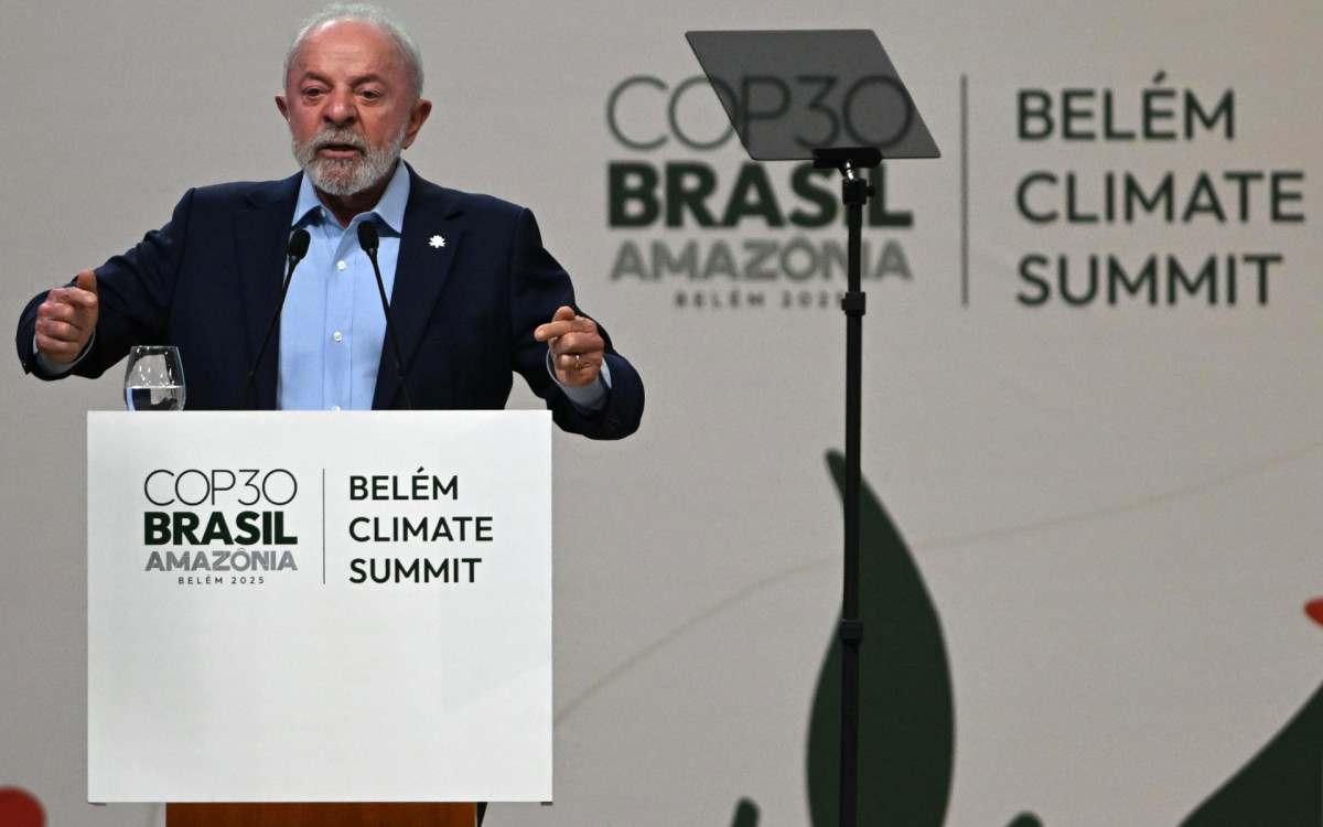 Presidente Lula discursa na cúpula de líderes na COP30 - Divulgação/  Alex Ferro/ COP30