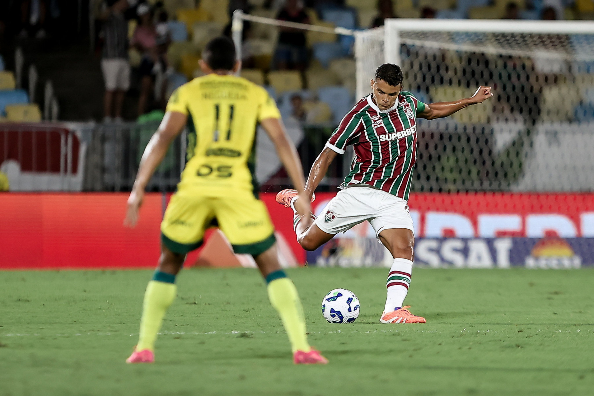 Thiago Silva. Fluminense enfrentou o Mirassol, nesta quinta-feira (6), no Maracanã, pela 32ª rodada do Brasileirão - Lucas Merçon/Fluminense FC