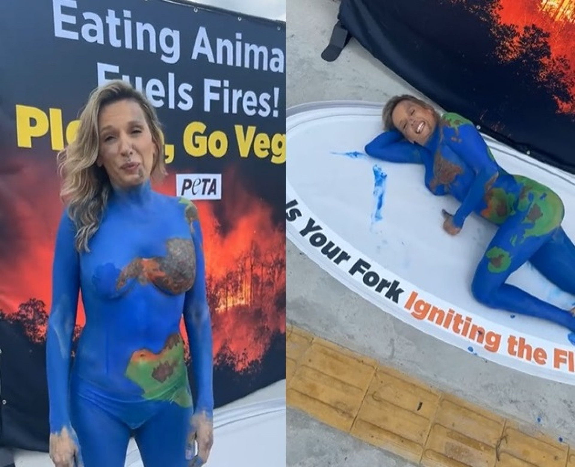 Luisa Mell pintou o corpo em protesto contra COP30 - Reprodução/Instagram