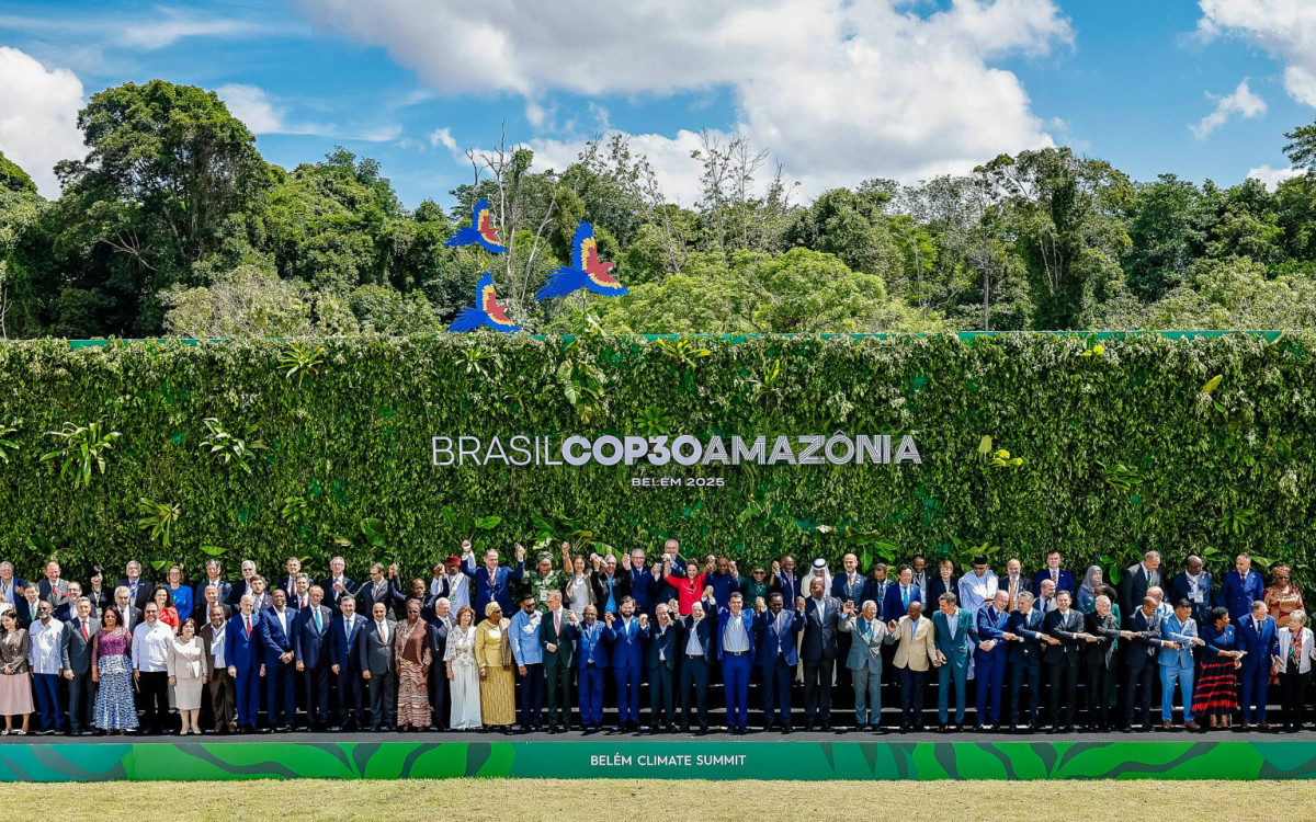 Líderes mundiais tiram foto de família em Belém - Divulgação/ Ricardo Stuckert