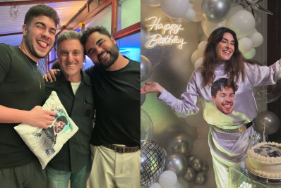 Álvaro celebra aniversário com festa no Rio ao lado de Luciano Huck e elenco do 'Dança'