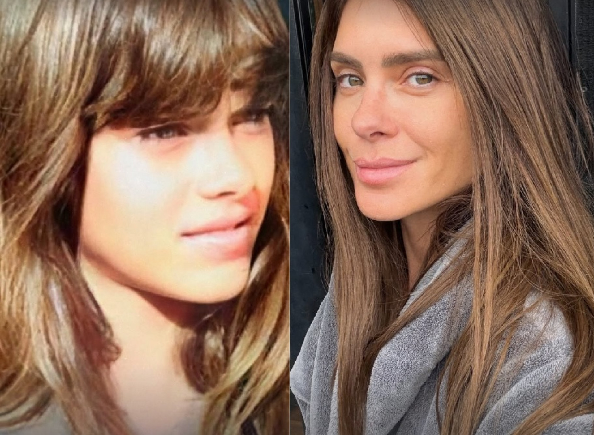 Carolina Dieckmmann aos 13 e aos 47 anos - Reprodução / Instagram