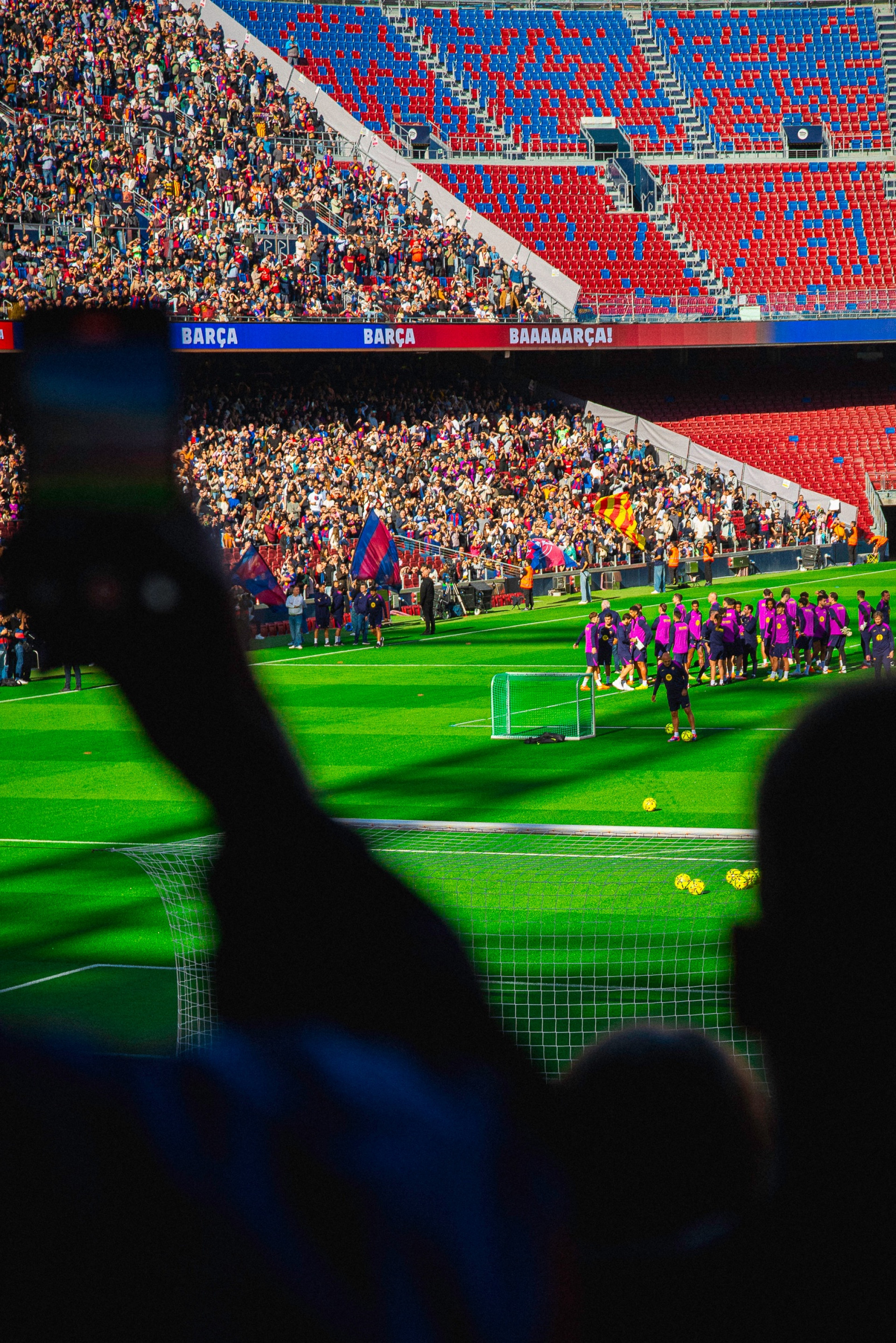 Treino do Barcelona no Camp Nou