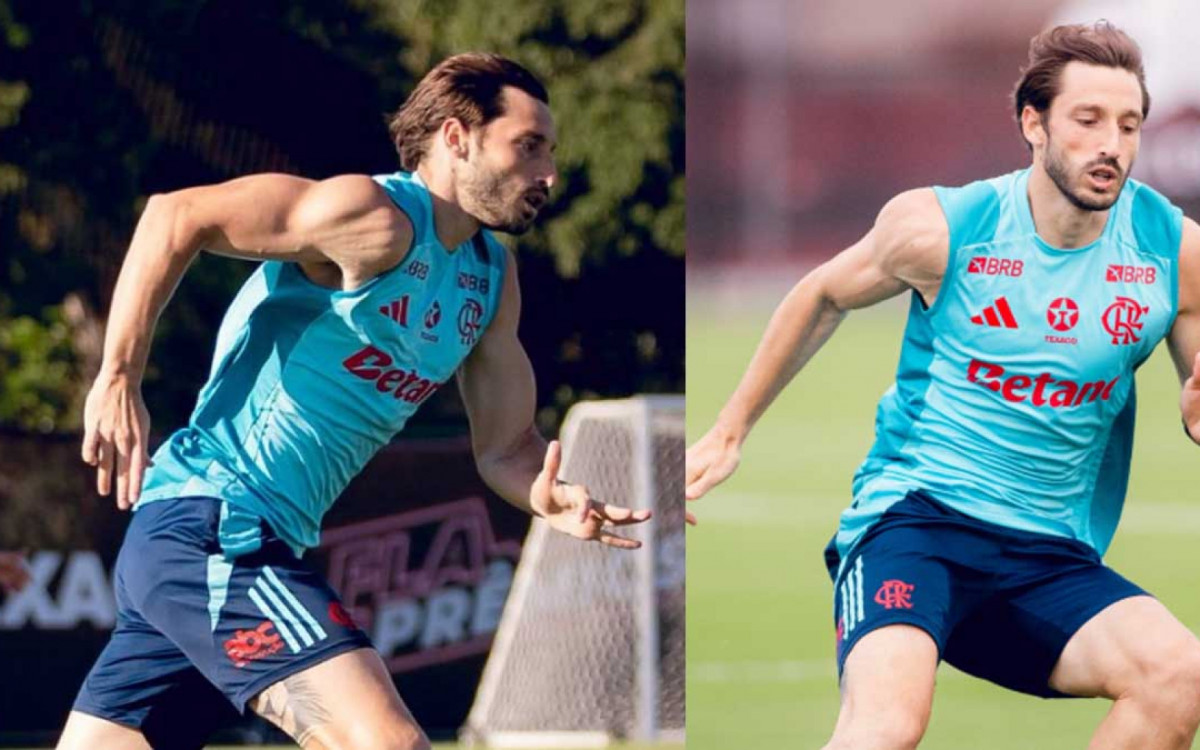 Recuperado, Matias Viña treina forte no Flamengo