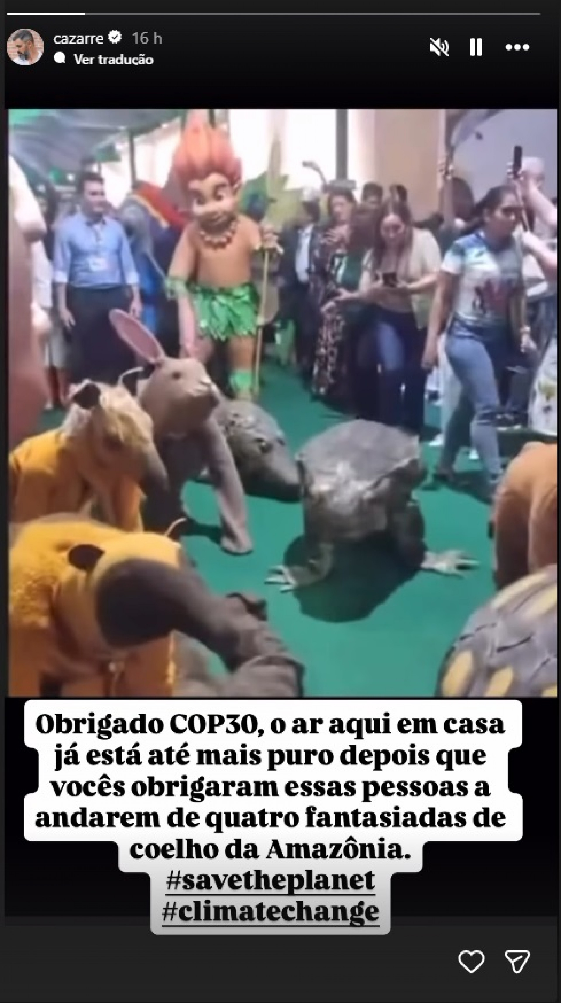 Story publicado por Juliano Cazarré - Reprodução / Instagram