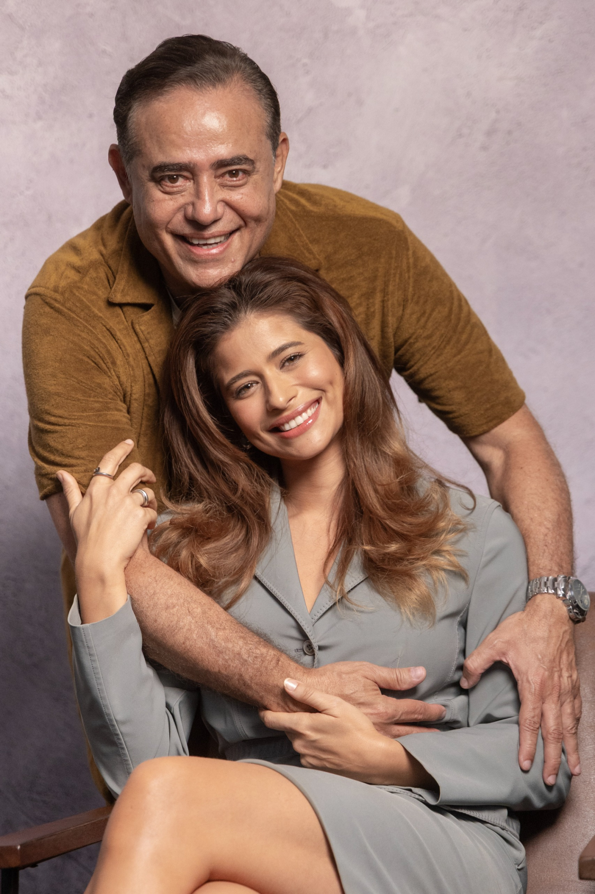 Isadora Cruz e pai, Victor Hugo - Globo ? Beatriz Damy