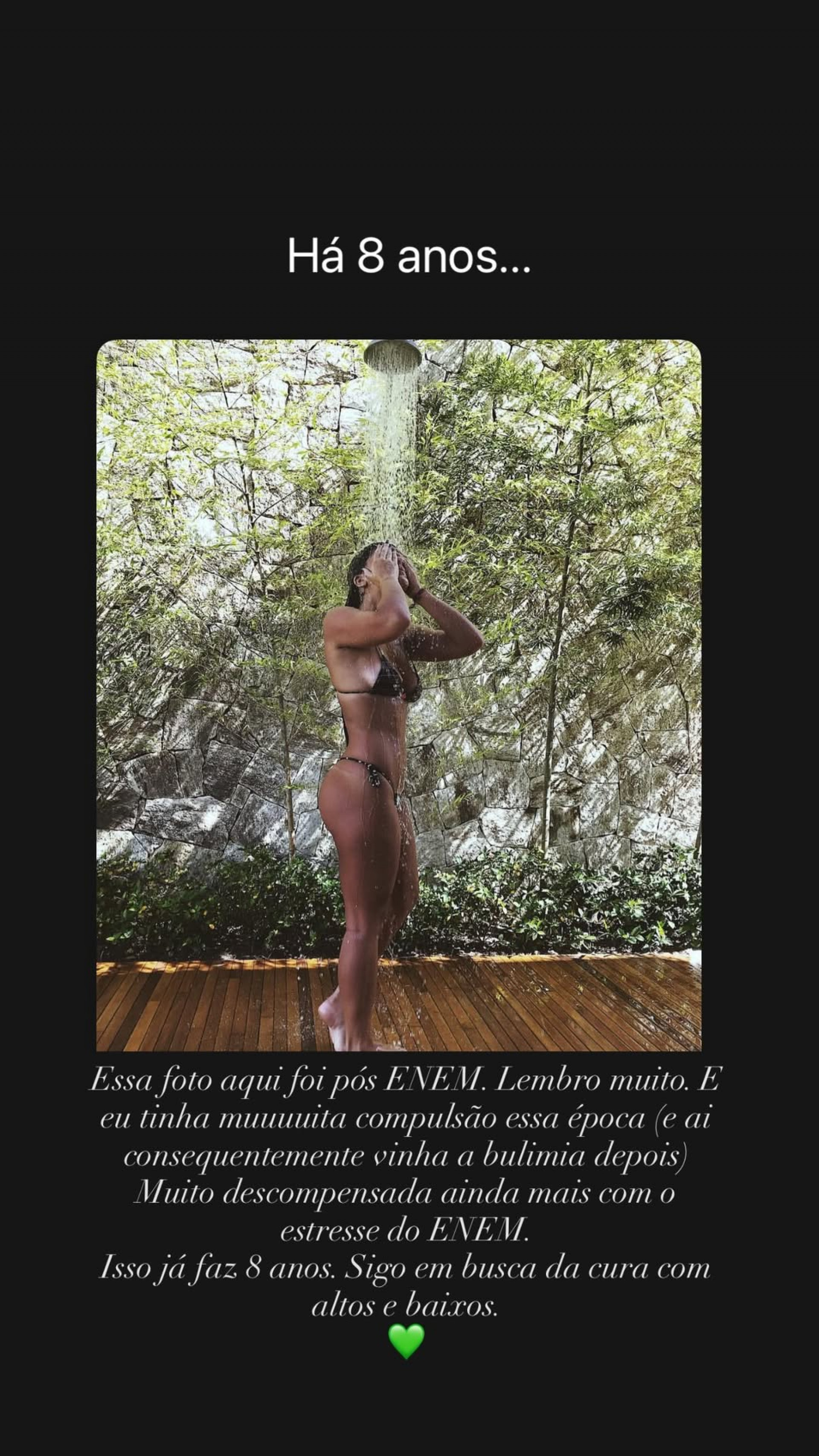 Giulia Costa recordou época em que problemas alimentares estavam descontrolados - Reprodução/Instagram