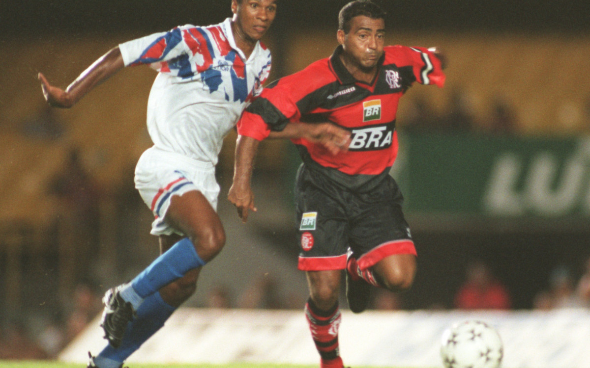 Rom&aacute;rio nos tempos em que defendeu o Flamengo