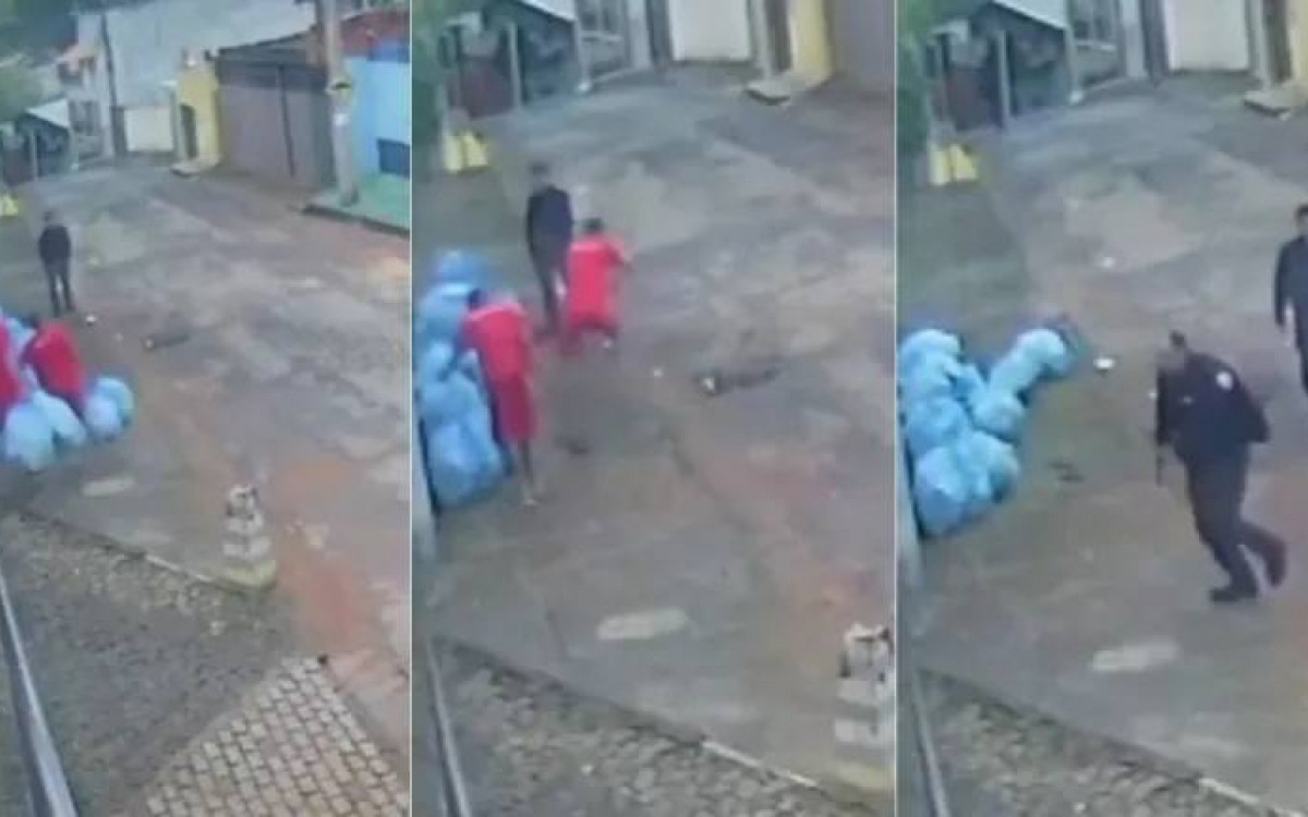 Vídeo mostra momento em que detento foge de presídio ao levar lixo para fora em MG - Reprodução/ vídeo/ redes sociais