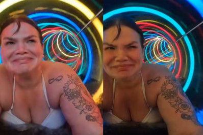 Após eliminar 75 kg, Thais Carla se emociona ao descer tobogã 