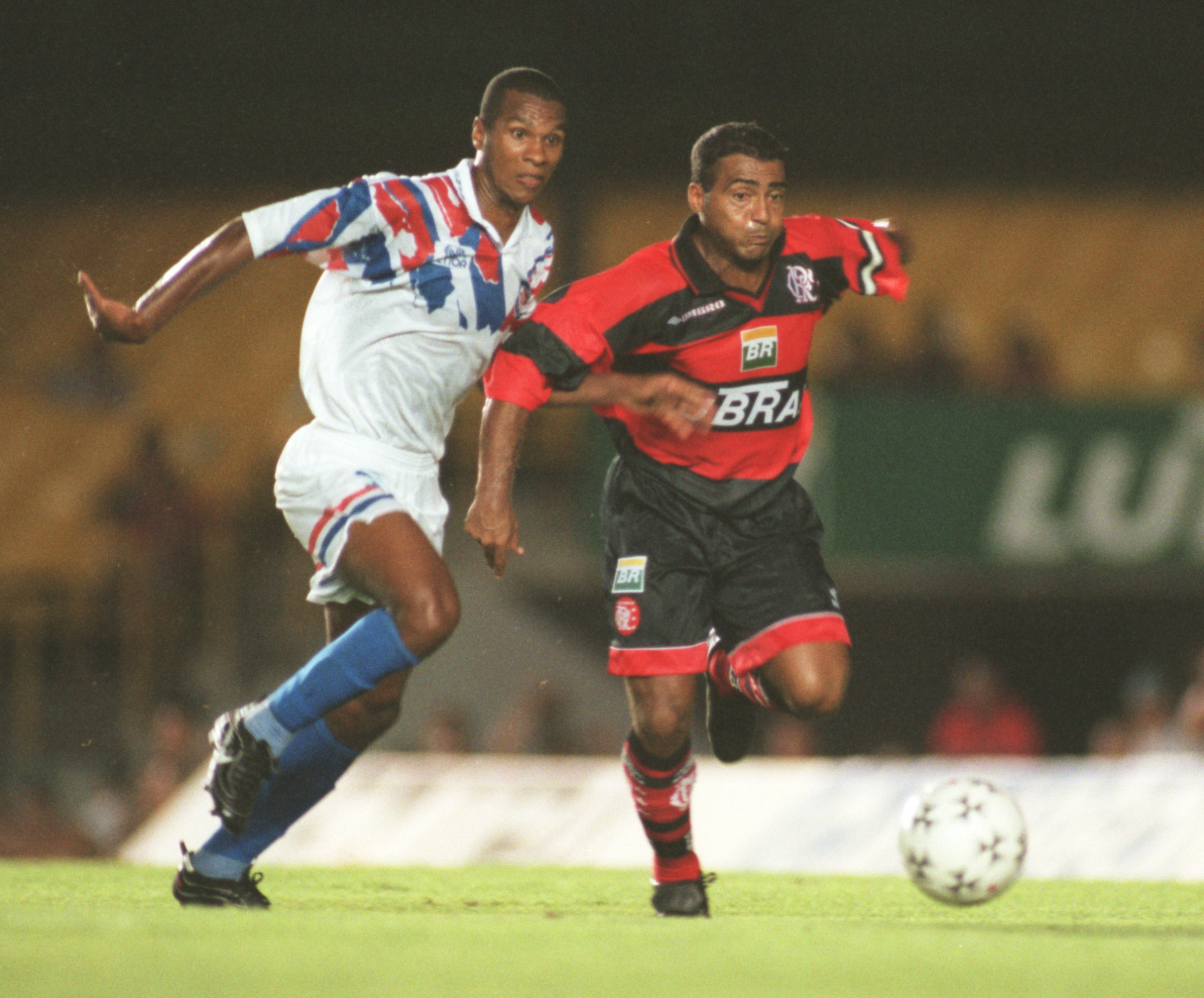 Rom&aacute;rio nos tempos em que defendeu o Flamengo -  Arquivo O Dia 