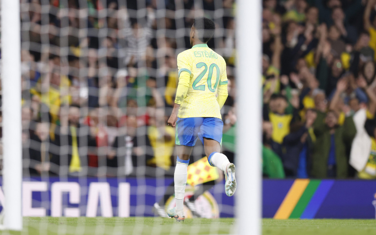 Estêvão fez um dos gols da seleção brasileira
