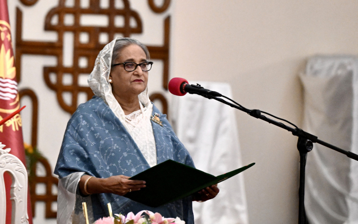 Ex-primeira-ministra de Bangladesh, Sheikh Hasina - AFP